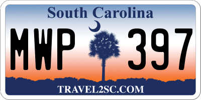 SC license plate MWP397