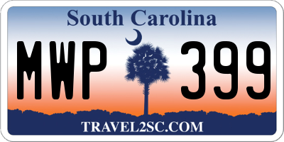 SC license plate MWP399