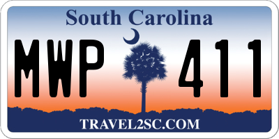 SC license plate MWP411