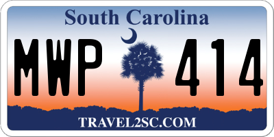 SC license plate MWP414