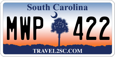 SC license plate MWP422