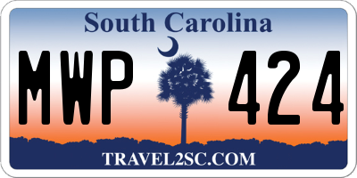 SC license plate MWP424