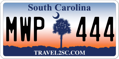 SC license plate MWP444