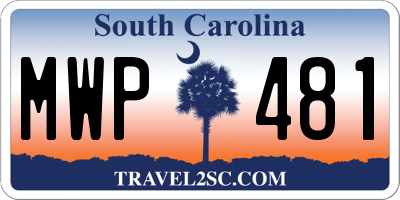 SC license plate MWP481