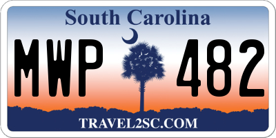 SC license plate MWP482