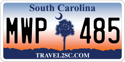 SC license plate MWP485