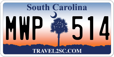 SC license plate MWP514