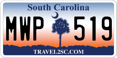 SC license plate MWP519