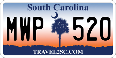 SC license plate MWP520