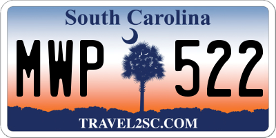 SC license plate MWP522
