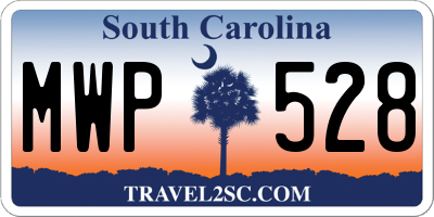 SC license plate MWP528