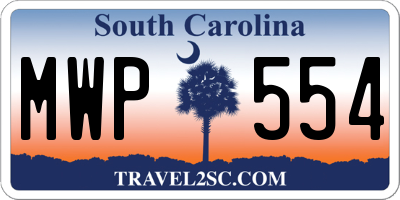 SC license plate MWP554