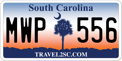 SC license plate MWP556