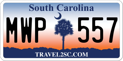 SC license plate MWP557