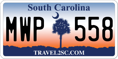 SC license plate MWP558