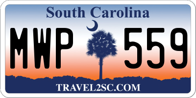 SC license plate MWP559