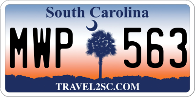 SC license plate MWP563