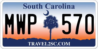 SC license plate MWP570