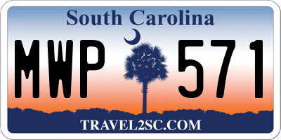 SC license plate MWP571