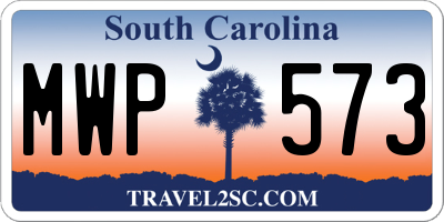 SC license plate MWP573