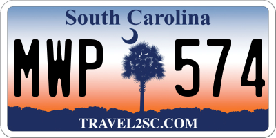 SC license plate MWP574