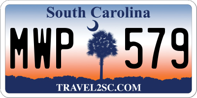 SC license plate MWP579