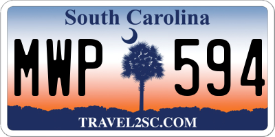 SC license plate MWP594