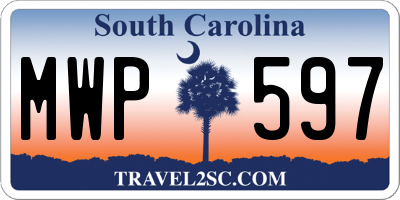 SC license plate MWP597