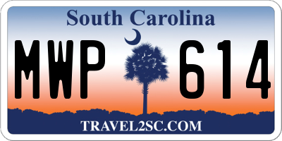 SC license plate MWP614