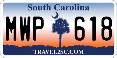 SC license plate MWP618