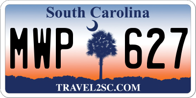 SC license plate MWP627