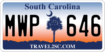 SC license plate MWP646