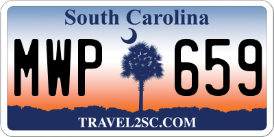 SC license plate MWP659