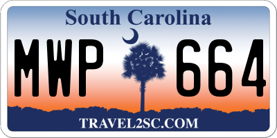 SC license plate MWP664