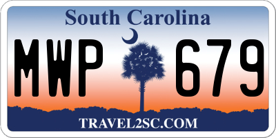 SC license plate MWP679