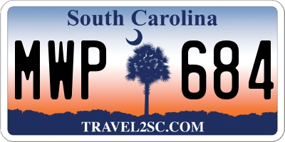 SC license plate MWP684