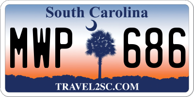 SC license plate MWP686
