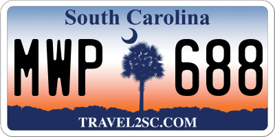 SC license plate MWP688