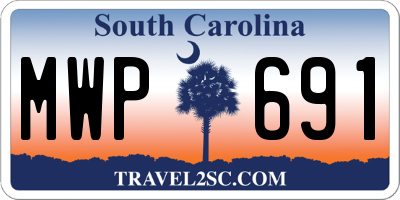SC license plate MWP691