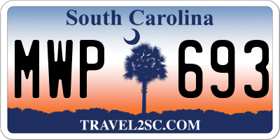 SC license plate MWP693