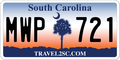 SC license plate MWP721