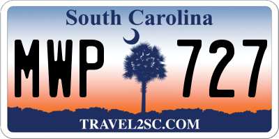 SC license plate MWP727