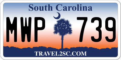 SC license plate MWP739