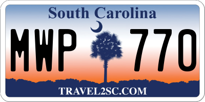 SC license plate MWP770