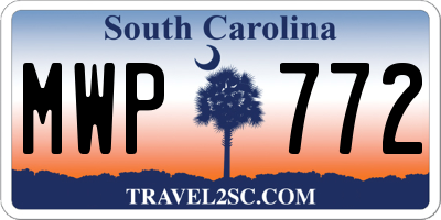 SC license plate MWP772