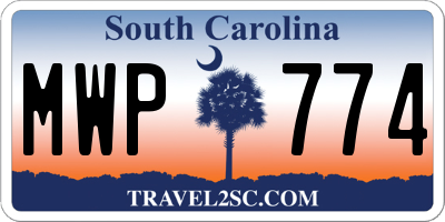 SC license plate MWP774