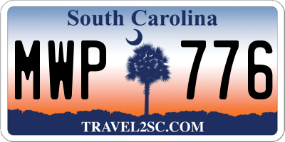 SC license plate MWP776