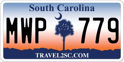 SC license plate MWP779