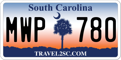 SC license plate MWP780