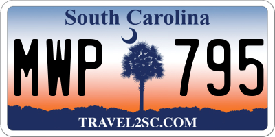 SC license plate MWP795